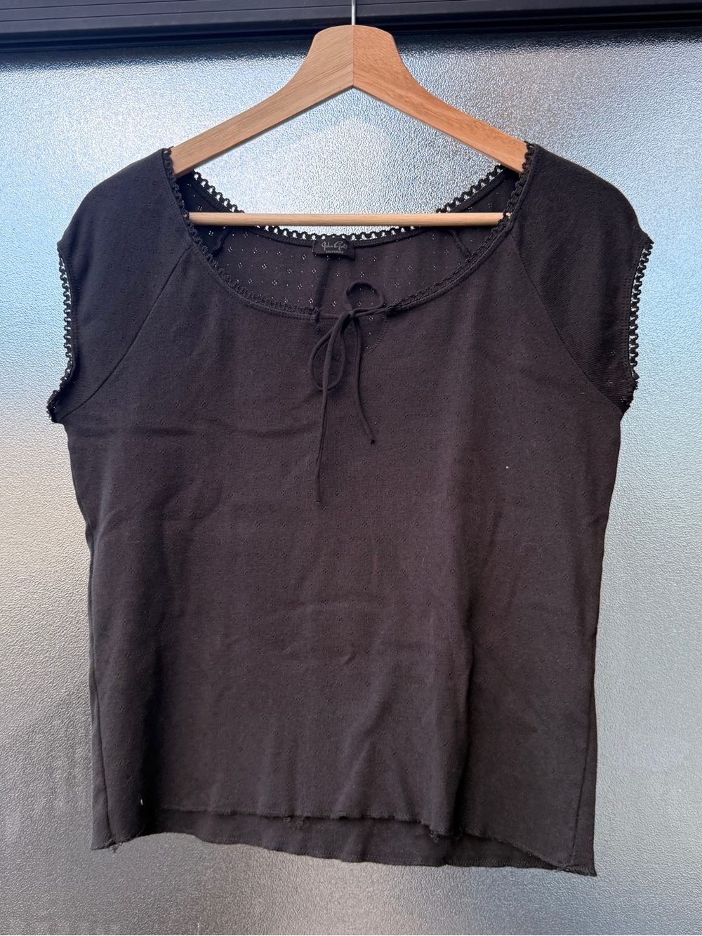 John Galt Noa Eyelet Short Sleeve Top
